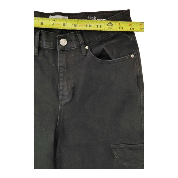Nicole Miller Black Cargo High Rise Pants - Picture 2 of 8